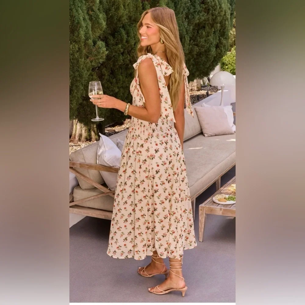 Floral Print Chiffon Dress